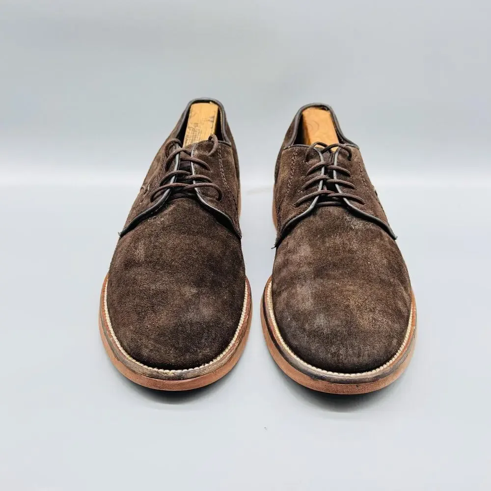 Tod's Shoes Mens 10 Brown Suede Derby Oxford Lace Up Dress Rubber Sole Comfort